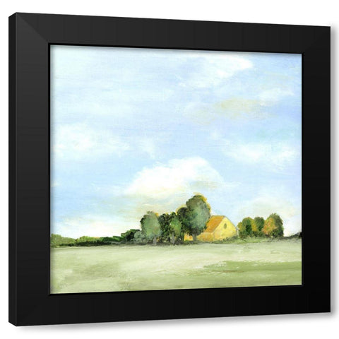 Simple Pasture Black Modern Wood Framed Art Print with Double Matting by Tava Studios