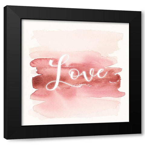 Love Wash Black Modern Wood Framed Art Print by Brockmon, Kristen
