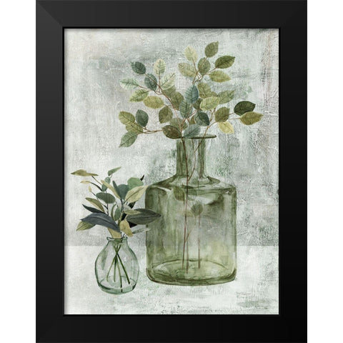Simply Green II Black Modern Wood Framed Art Print by Robinson, Carol