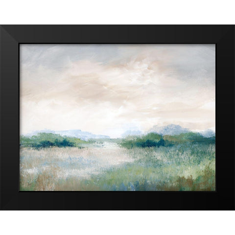 Calming Vista Black Modern Wood Framed Art Print by Nan