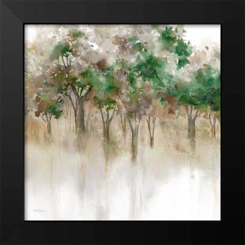 Subtle Forest Reflections Black Modern Wood Framed Art Print by Robinson, Carol