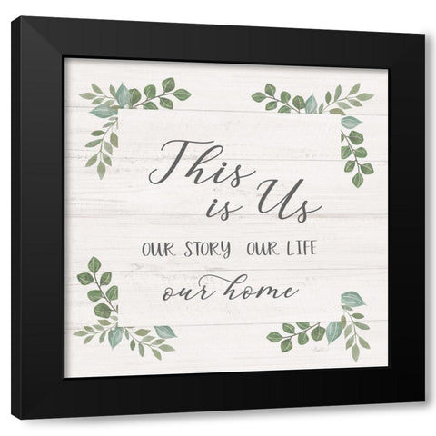This Is Us Black Modern Wood Framed Art Print with Double Matting by Carpentieri, Natalie
