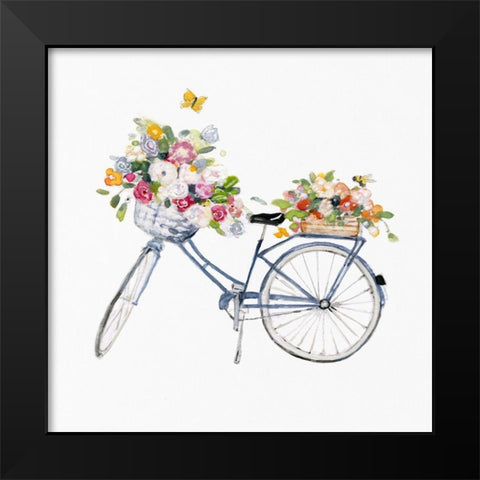 Spring Bike II Black Modern Wood Framed Art Print by Swatland, Sally