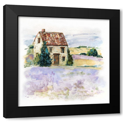 Lavender Country I Black Modern Wood Framed Art Print with Double Matting by Swatland, Sally