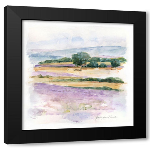 Lavender Country III Black Modern Wood Framed Art Print with Double Matting by Swatland, Sally