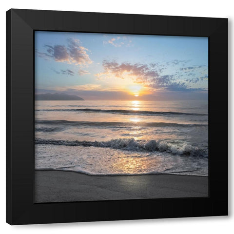 Warm Veil Black Modern Wood Framed Art Print by Calascibetta, Mike