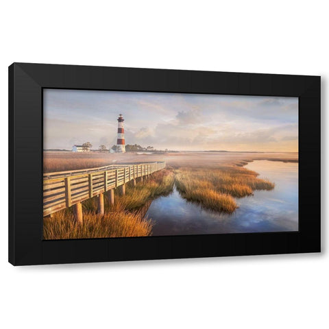 Private Path II Black Modern Wood Framed Art Print by Calascibetta, Mike