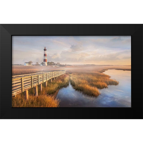 Private Path II Black Modern Wood Framed Art Print by Calascibetta, Mike