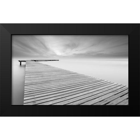 Touch Black Modern Wood Framed Art Print by Calascibetta, Mike