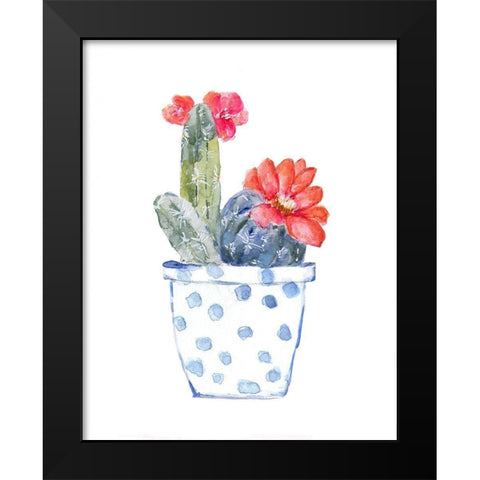 Cactus and Succulent Blooms II Black Modern Wood Framed Art Print by Swatland, Sally