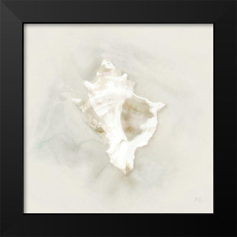 Soft Sand and Shell I Black Modern Wood Framed Art Print by Jill, Susan