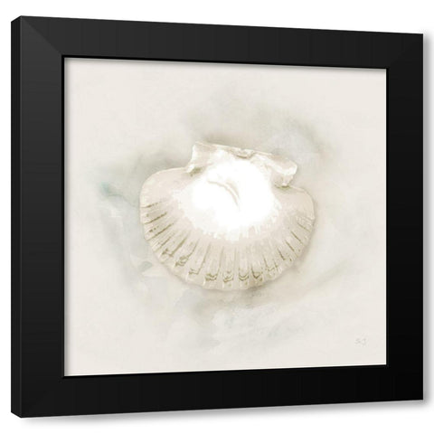 Soft Sand and Shell II Black Modern Wood Framed Art Print with Double Matting by Jill, Susan