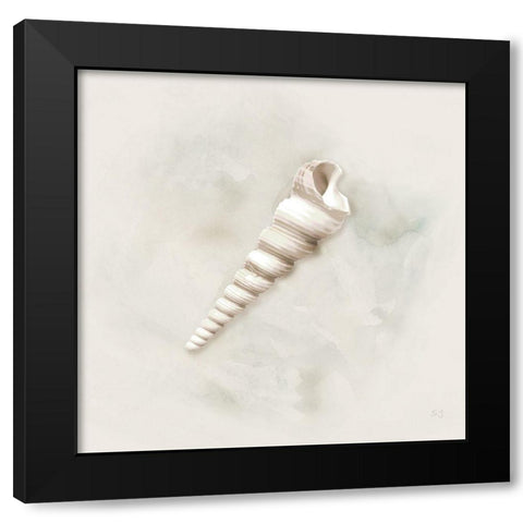 Soft Sand and Shell III Black Modern Wood Framed Art Print with Double Matting by Jill, Susan