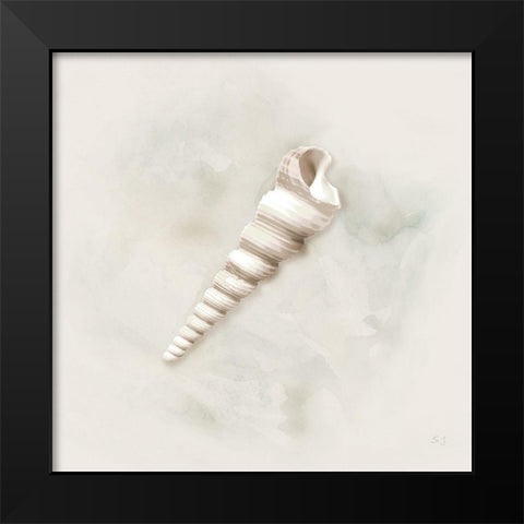 Soft Sand and Shell III Black Modern Wood Framed Art Print by Jill, Susan