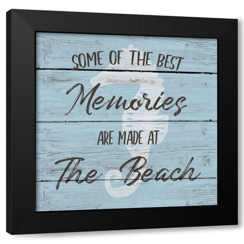Beach Memories Black Modern Wood Framed Art Print by Jill, Susan