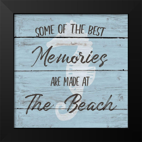 Beach Memories Black Modern Wood Framed Art Print by Jill, Susan