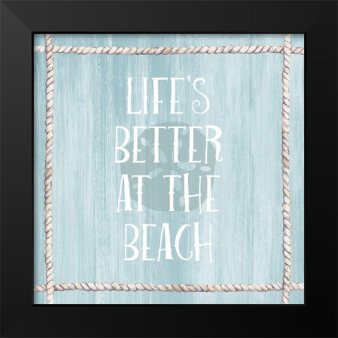 At the Beach Black Modern Wood Framed Art Print by Jill, Susan