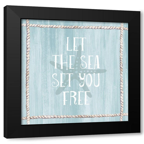 Let the Sea Black Modern Wood Framed Art Print by Jill, Susan