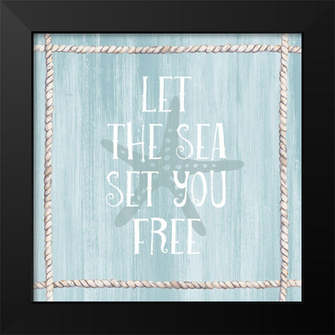 Let the Sea Black Modern Wood Framed Art Print by Jill, Susan