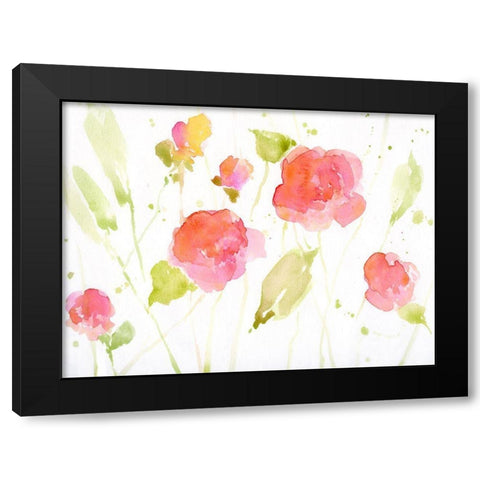 Wild Roses I Black Modern Wood Framed Art Print by Swatland, Katie