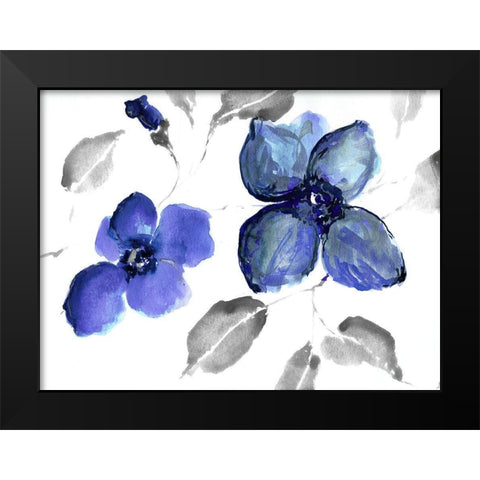 Indigo Enchantment I Black Modern Wood Framed Art Print by Swatland, Katie