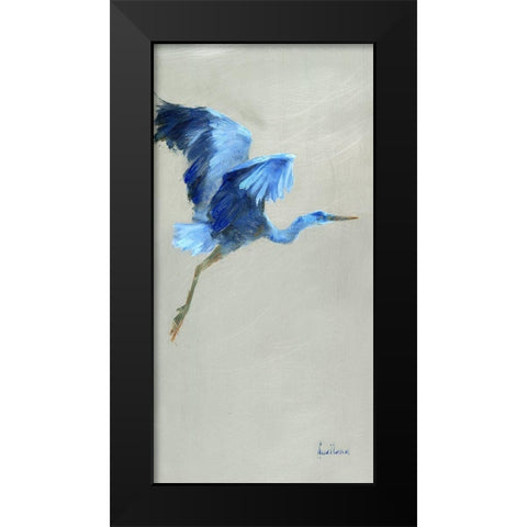 Blue Heron I Black Modern Wood Framed Art Print by Swatland, Katie