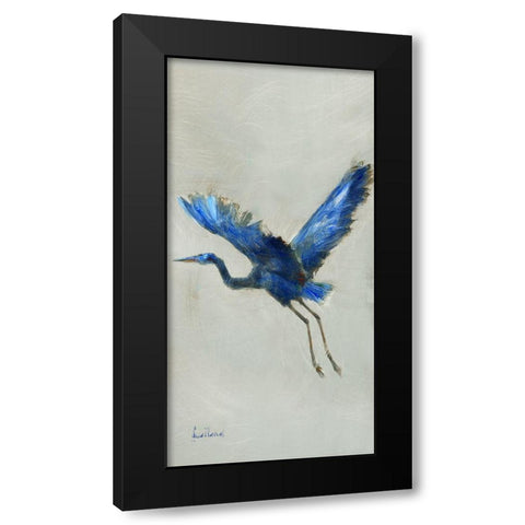 Blue Heron II Black Modern Wood Framed Art Print with Double Matting by Swatland, Katie
