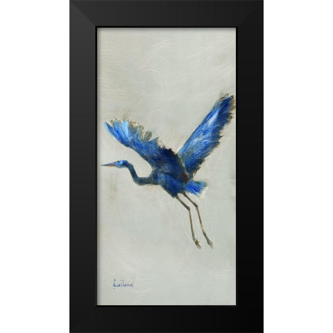 Blue Heron II Black Modern Wood Framed Art Print by Swatland, Katie