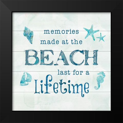 Lifetime Beach Memories Black Modern Wood Framed Art Print by Robinson, Carol