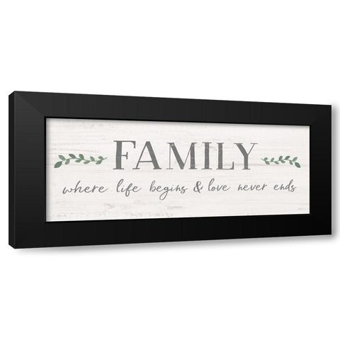 Love Never Ends Black Modern Wood Framed Art Print with Double Matting by Carpentieri, Natalie