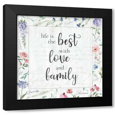 Love and Family Black Modern Wood Framed Art Print with Double Matting by Brockmon, Kristen