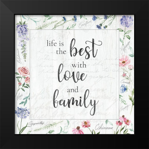 Love and Family Black Modern Wood Framed Art Print by Brockmon, Kristen