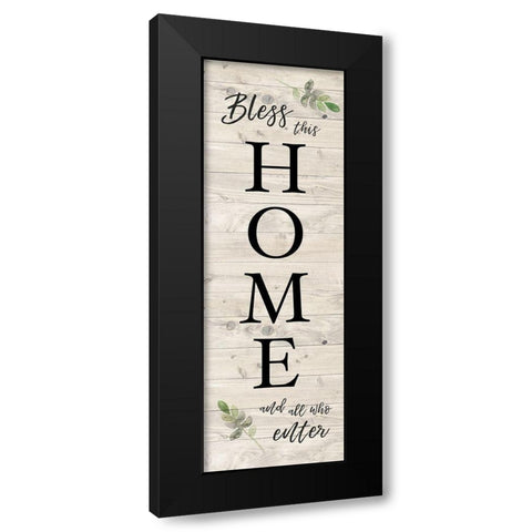 Bless All Who Enter Black Modern Wood Framed Art Print with Double Matting by Murray, Amanda