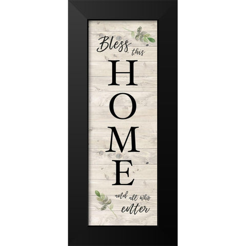 Bless All Who Enter Black Modern Wood Framed Art Print by Murray, Amanda