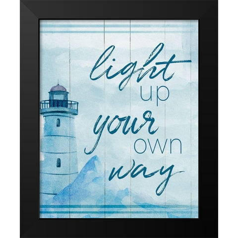 Light Up Black Modern Wood Framed Art Print by Santiago, Daniela
