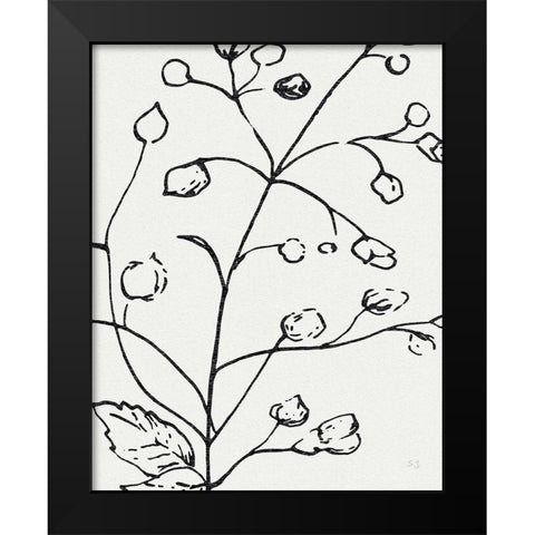 Botanical Sketch I Black Modern Wood Framed Art Print by Jill, Susan