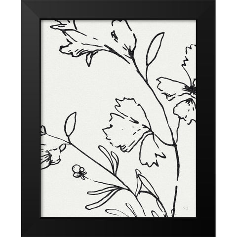 Botanical Sketch II Black Modern Wood Framed Art Print by Jill, Susan