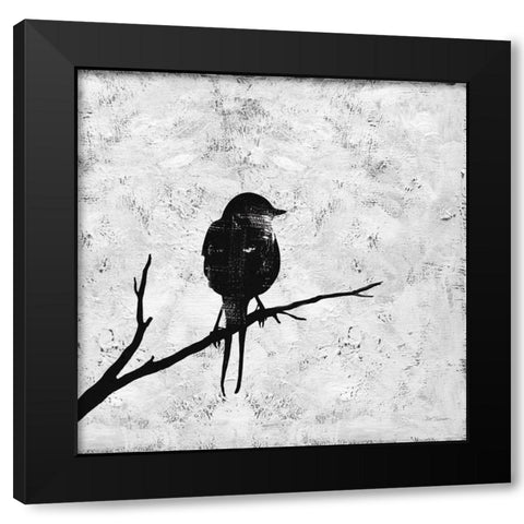 Bird Silhouette I Black Modern Wood Framed Art Print by Robinson, Carol