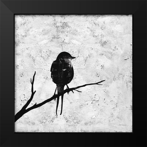 Bird Silhouette I Black Modern Wood Framed Art Print by Robinson, Carol