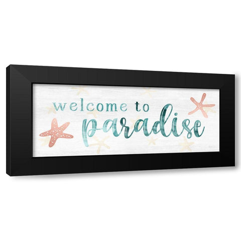 Welcome to Paradise Black Modern Wood Framed Art Print by Carpentieri, Natalie