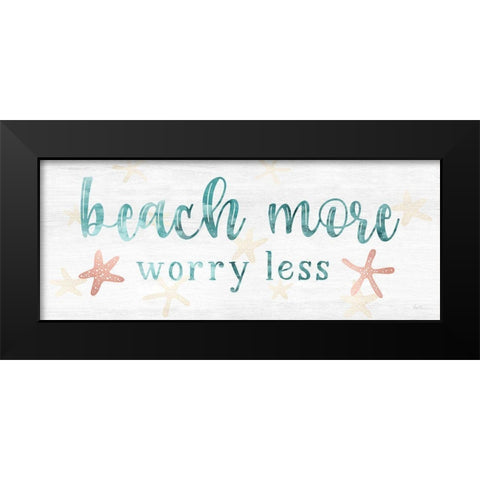 Beach More Black Modern Wood Framed Art Print by Carpentieri, Natalie