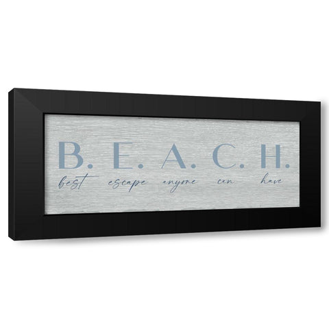 Best Escape Black Modern Wood Framed Art Print with Double Matting by CAD Designs