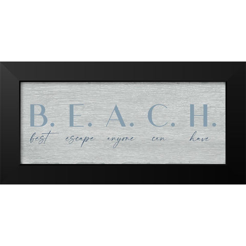 Best Escape Black Modern Wood Framed Art Print by CAD Designs