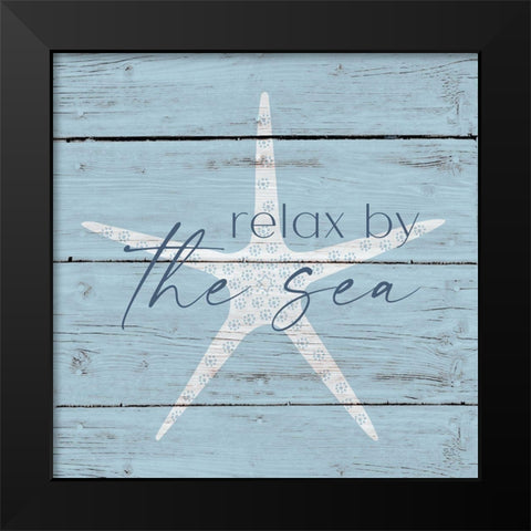 Relax By the Sea Black Modern Wood Framed Art Print by Jill, Susan
