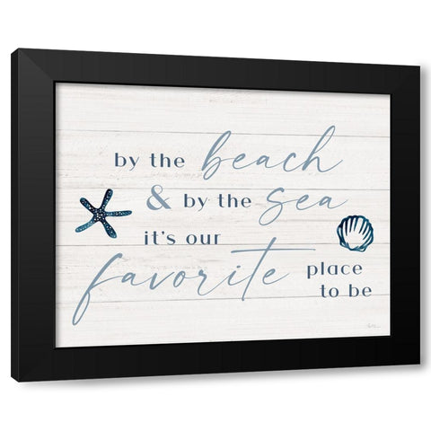 By the Beach Black Modern Wood Framed Art Print by Carpentieri, Natalie