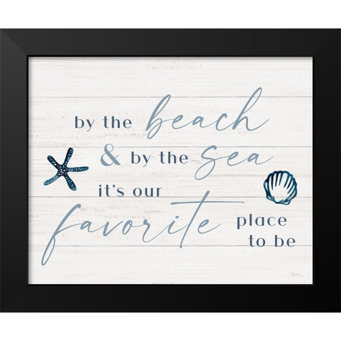 By the Beach Black Modern Wood Framed Art Print by Carpentieri, Natalie