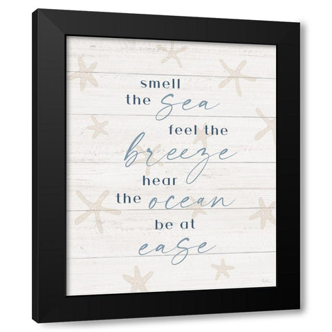 Be at Ease Black Modern Wood Framed Art Print by Carpentieri, Natalie