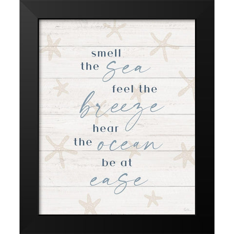 Be at Ease Black Modern Wood Framed Art Print by Carpentieri, Natalie