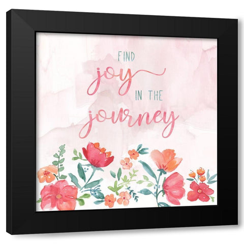 Joy in the Journey Black Modern Wood Framed Art Print with Double Matting by Nan