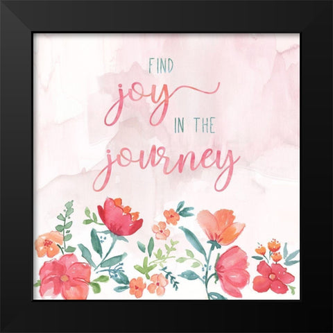 Joy in the Journey Black Modern Wood Framed Art Print by Nan